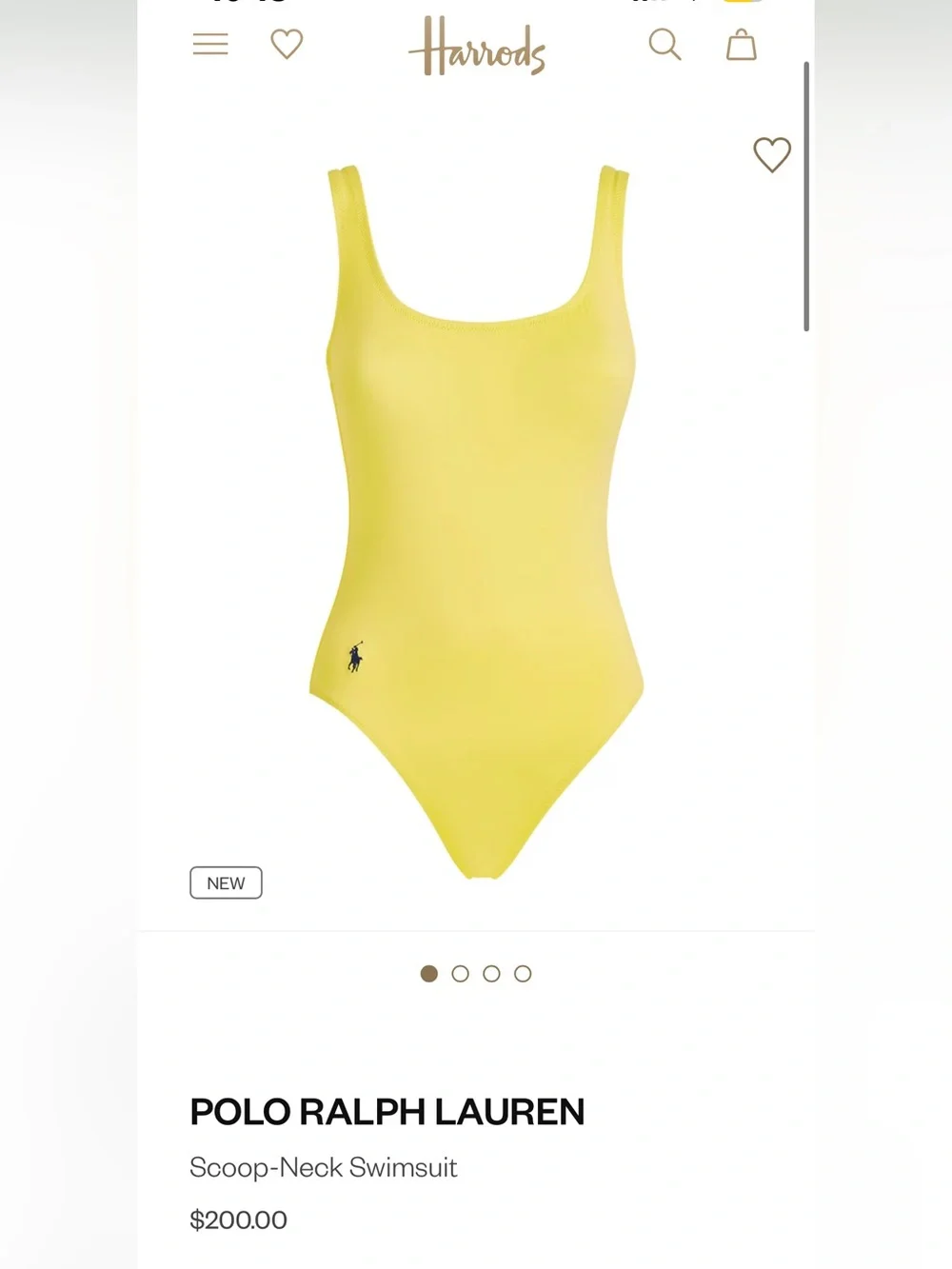 Embrace sunshine! Ralph Lauren NEW Martinique One-Piece Swimsuit size large
